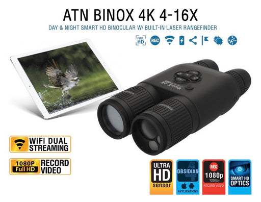 ATN BinoX-4K Smart Day/Night Binocular with Laser Rangefinder & WiFi | Outdoor Optics